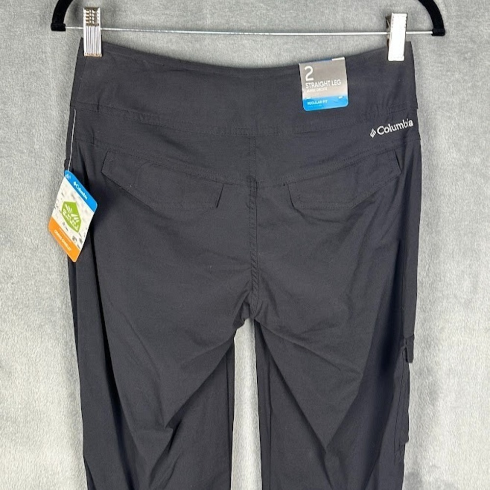 Columbia Pants Womens 2 Black Omni-Shield Straight Leg Roll Up Stretch Outdoor - Picture 5 of 13